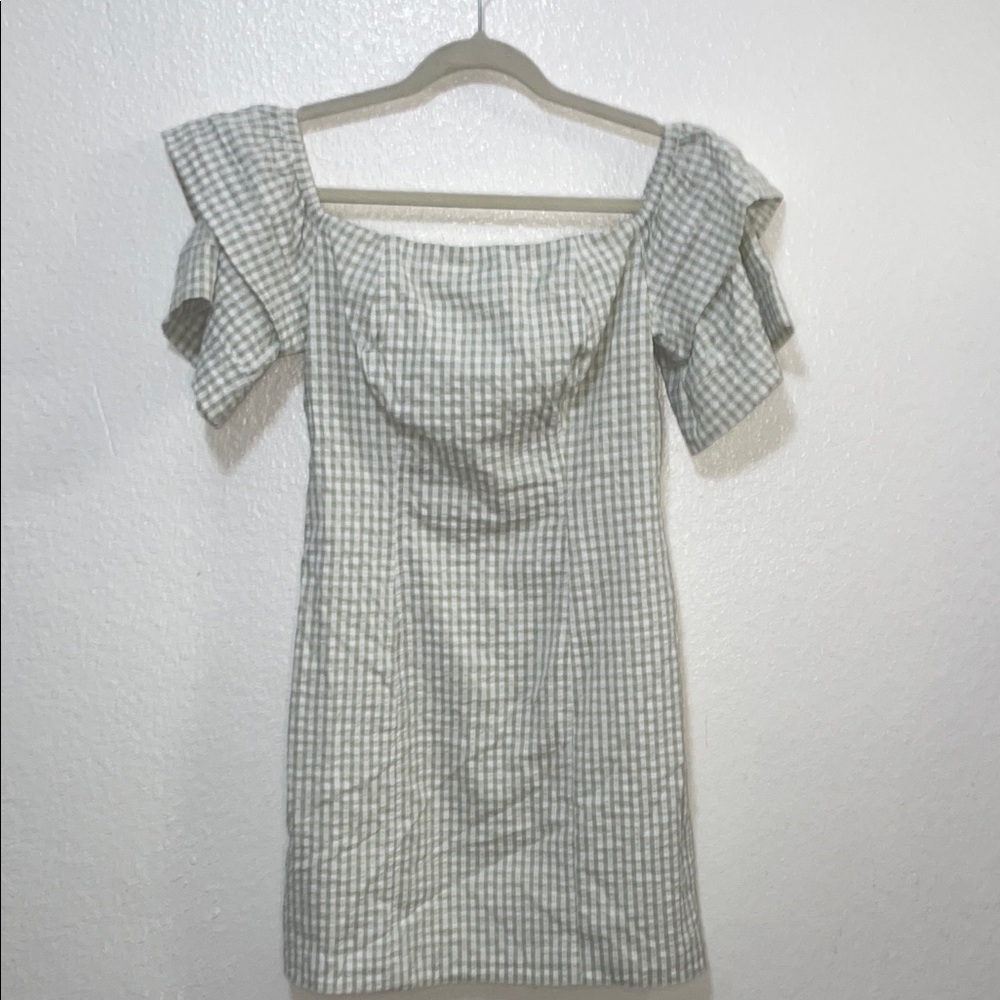 Guess Green Gingham Dress